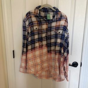 New with tags distressed flannel